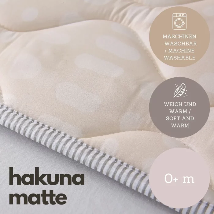 Hakuna Matte Gesteppte Krabbeldecke | Hygge - Beige – Bild 5